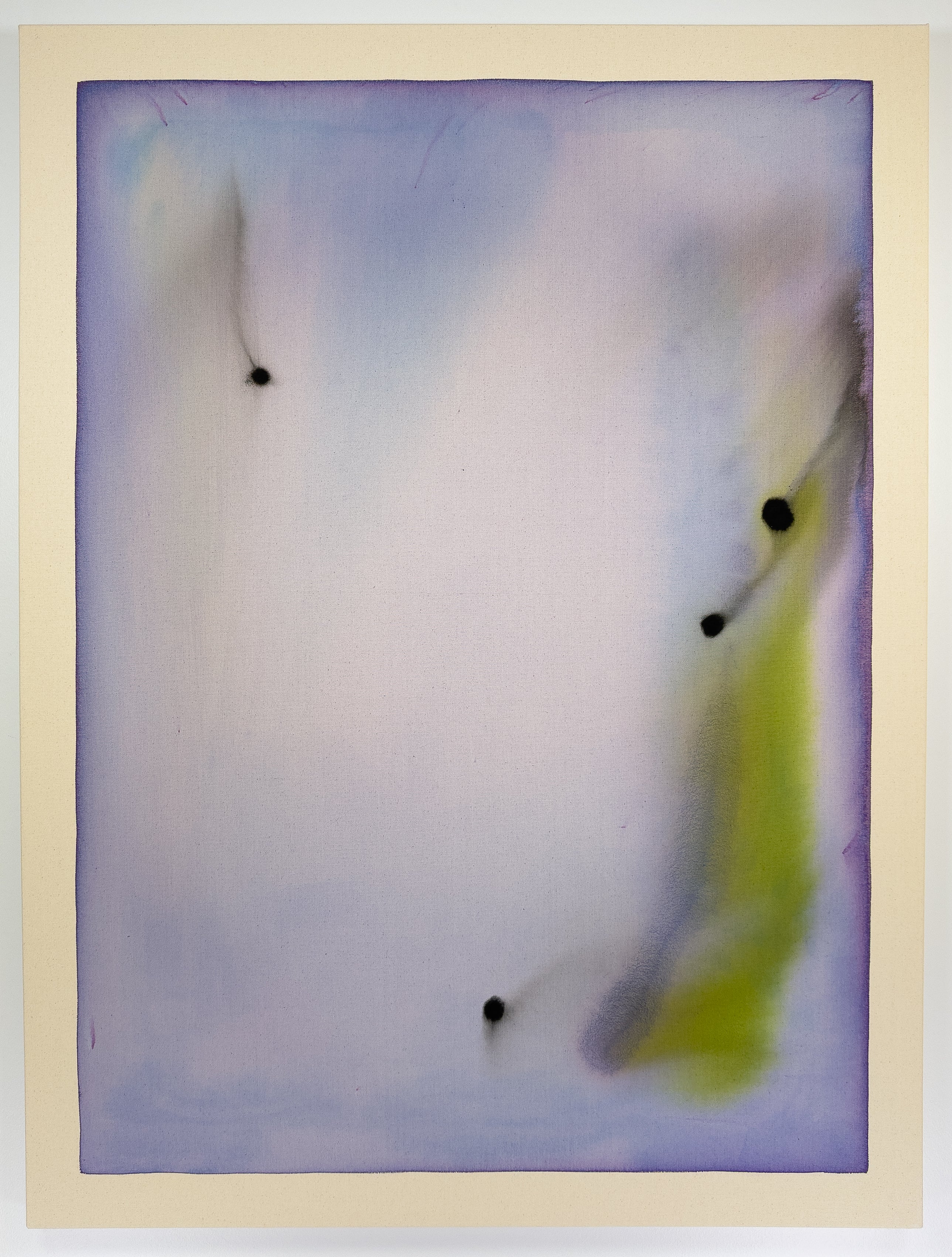 Abstract art with blurred shapes and colors on a textured surface